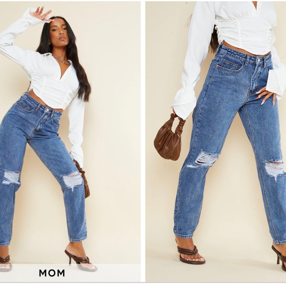 PLT Mom jeans dark wash size 4